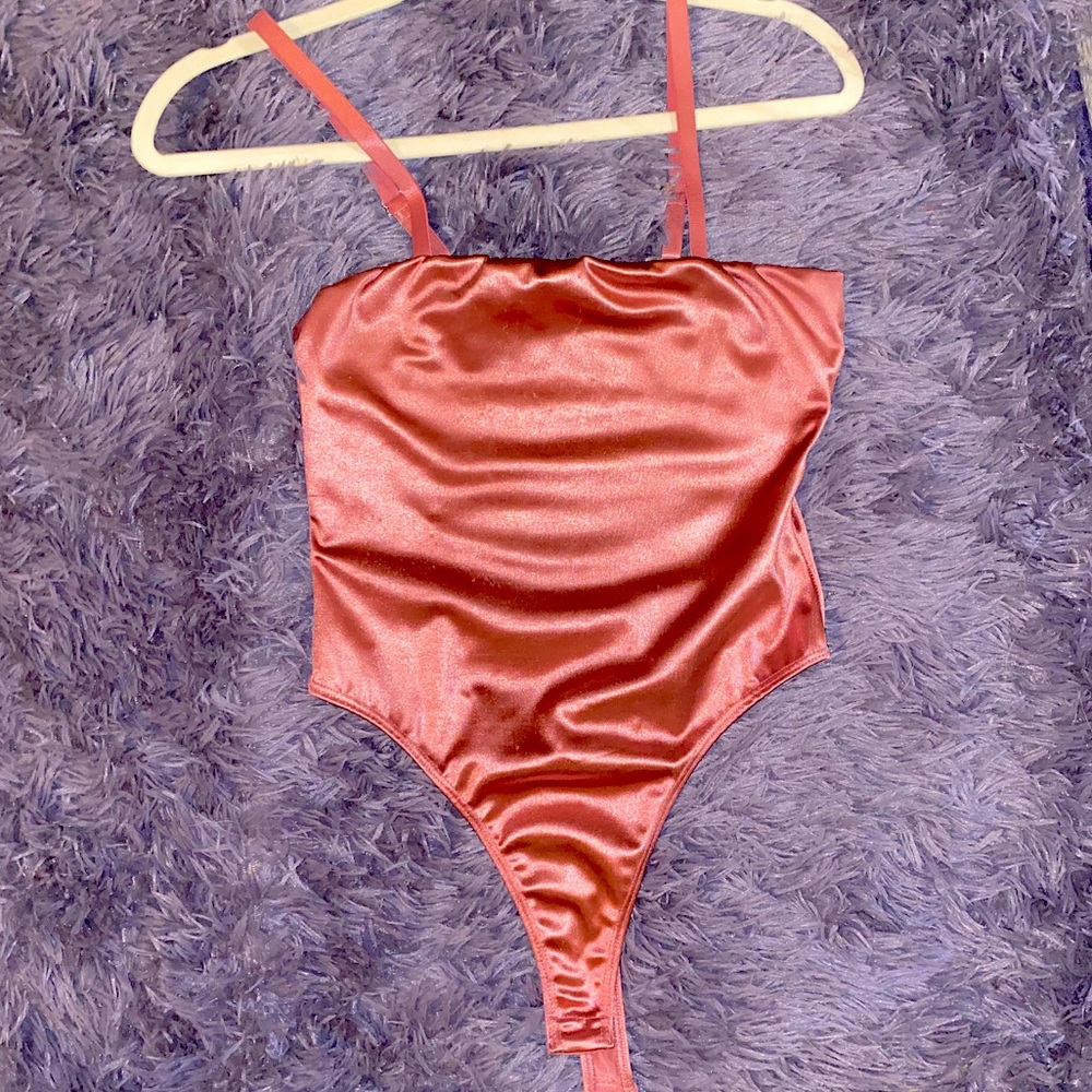 Shiny Pink fitted bodysuit